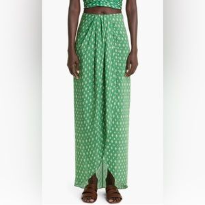 NWOT Joanna Ortiz Merecumbe Print Faux Wrap Maxi Skirt Size 4 $970